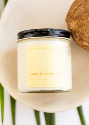Creamy Coconut Candle | 12 oz Glass Jar