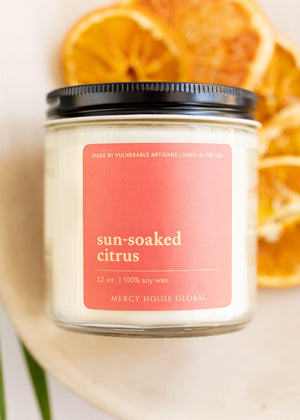 Sun-Soaked Citrus Candle | 12 oz Glass Jar