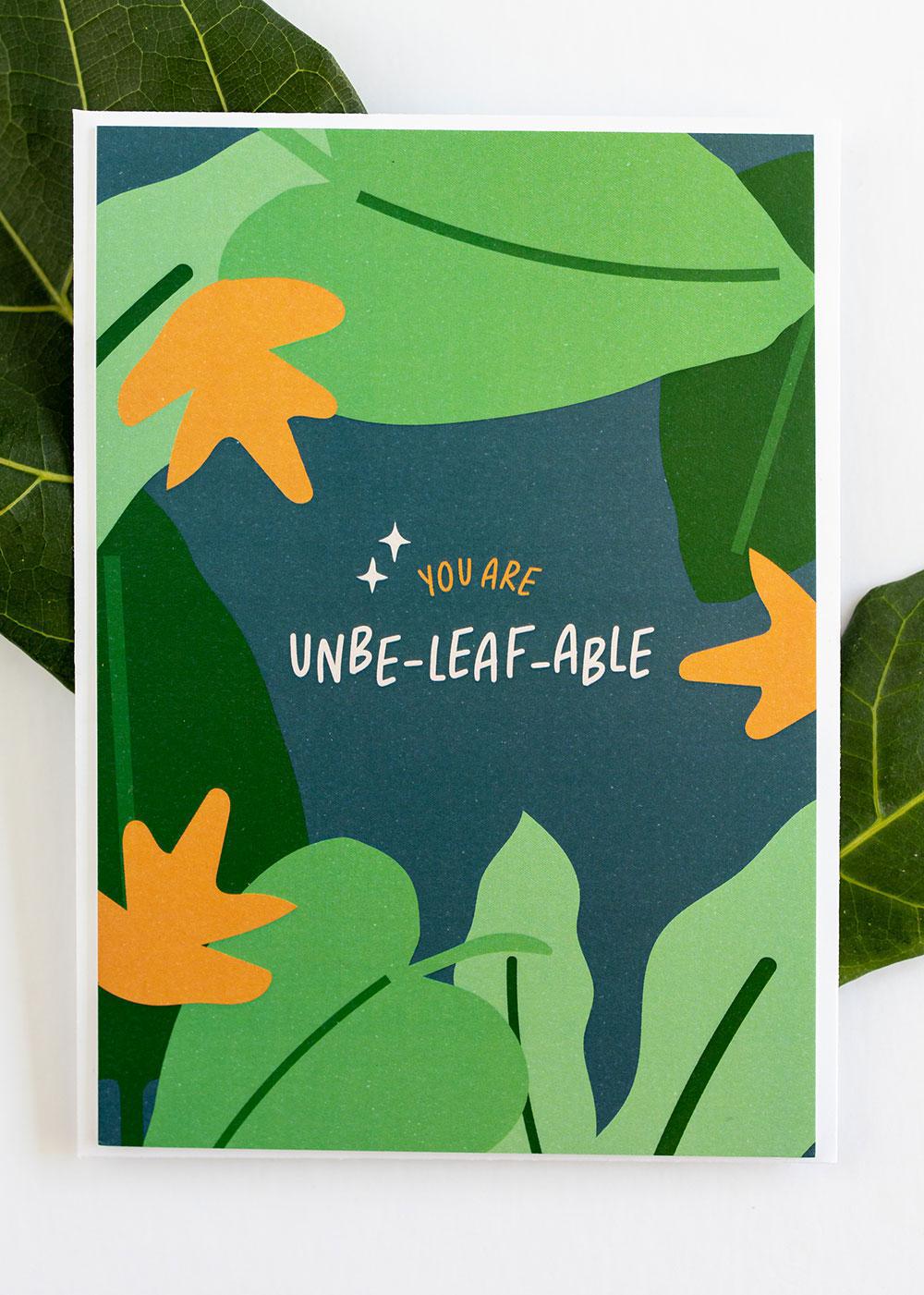 Central 23 - Cute Birthday Card for Her - 'Have An Unbe-leaf-able