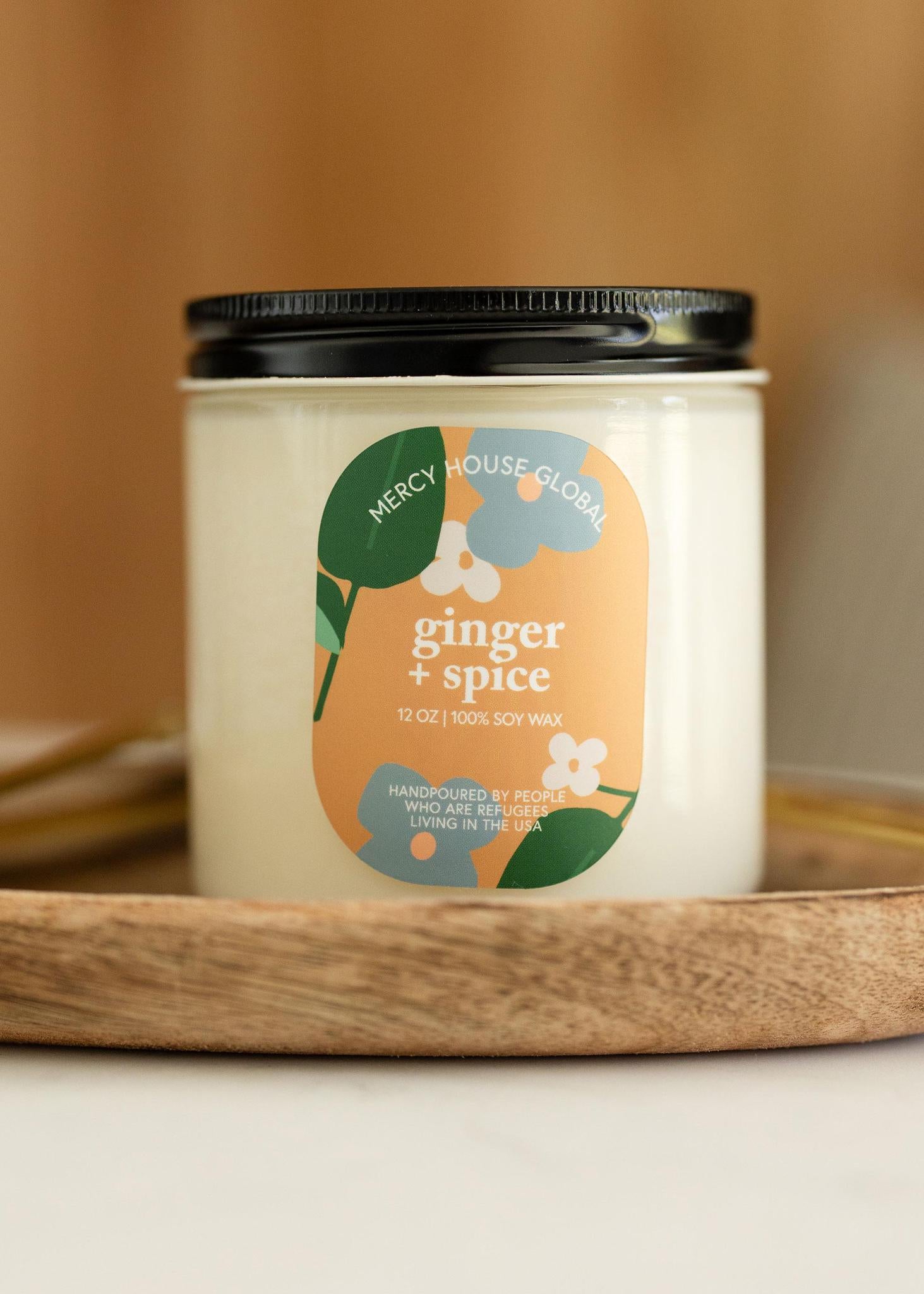 Ginger + Spice Candle | 12 oz Glass Jar