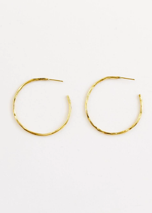 Hammered Hoops | Silver or Gold