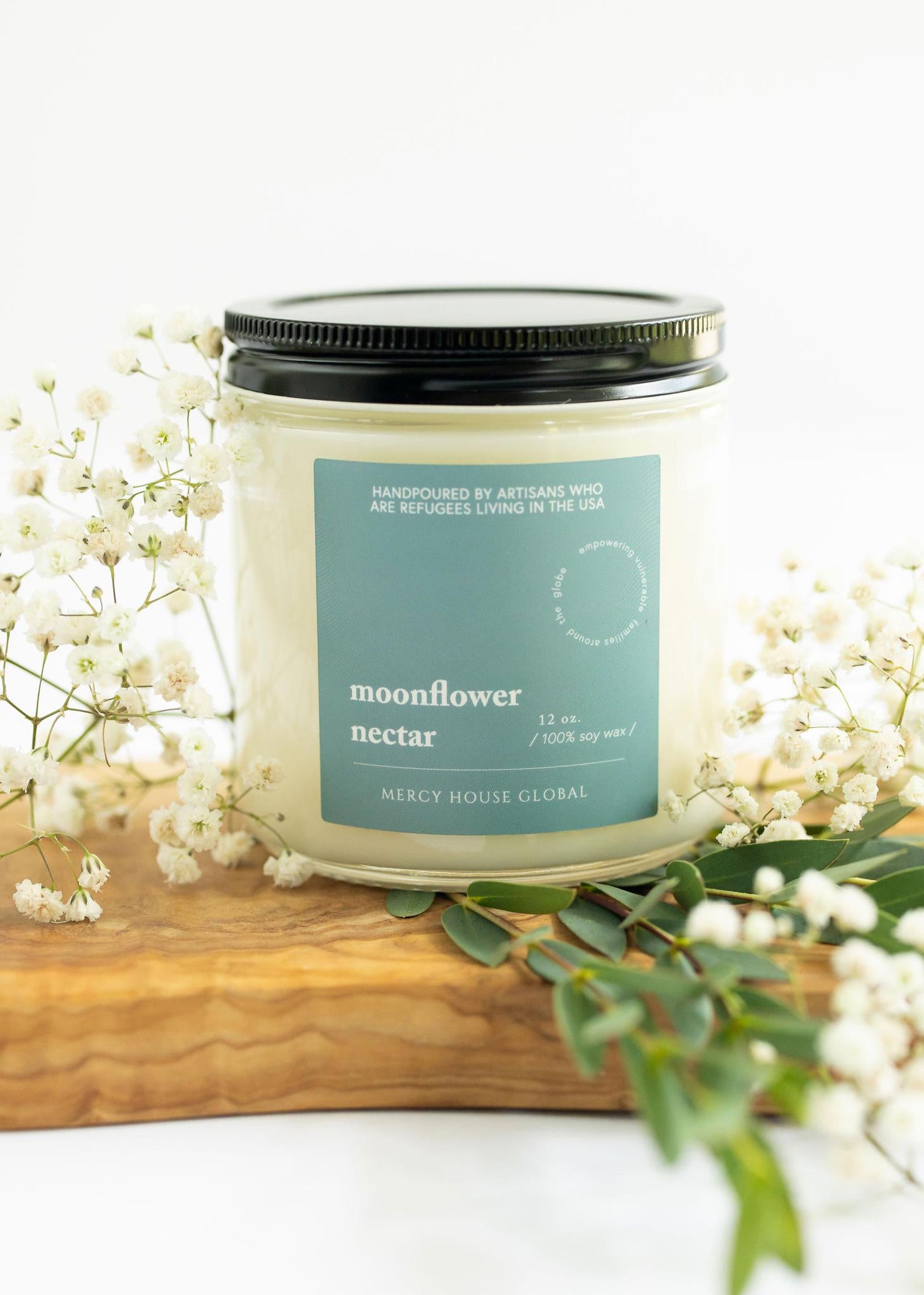 Moonflower Nectar Candle | 12 oz Glass Jar