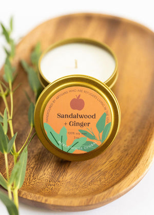 Sandalwood + Ginger Apple Candle | 3 oz Tin