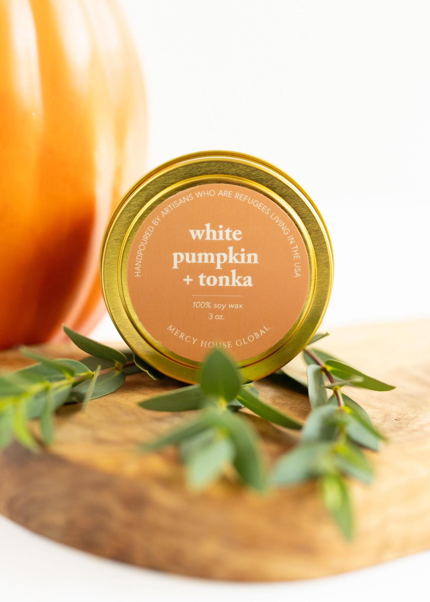 White Pumpkin + Tonka Candle | 3 oz. Tin