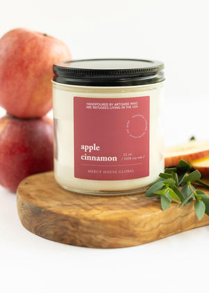Apple Cinnamon Candle | 12 oz Glass Jar