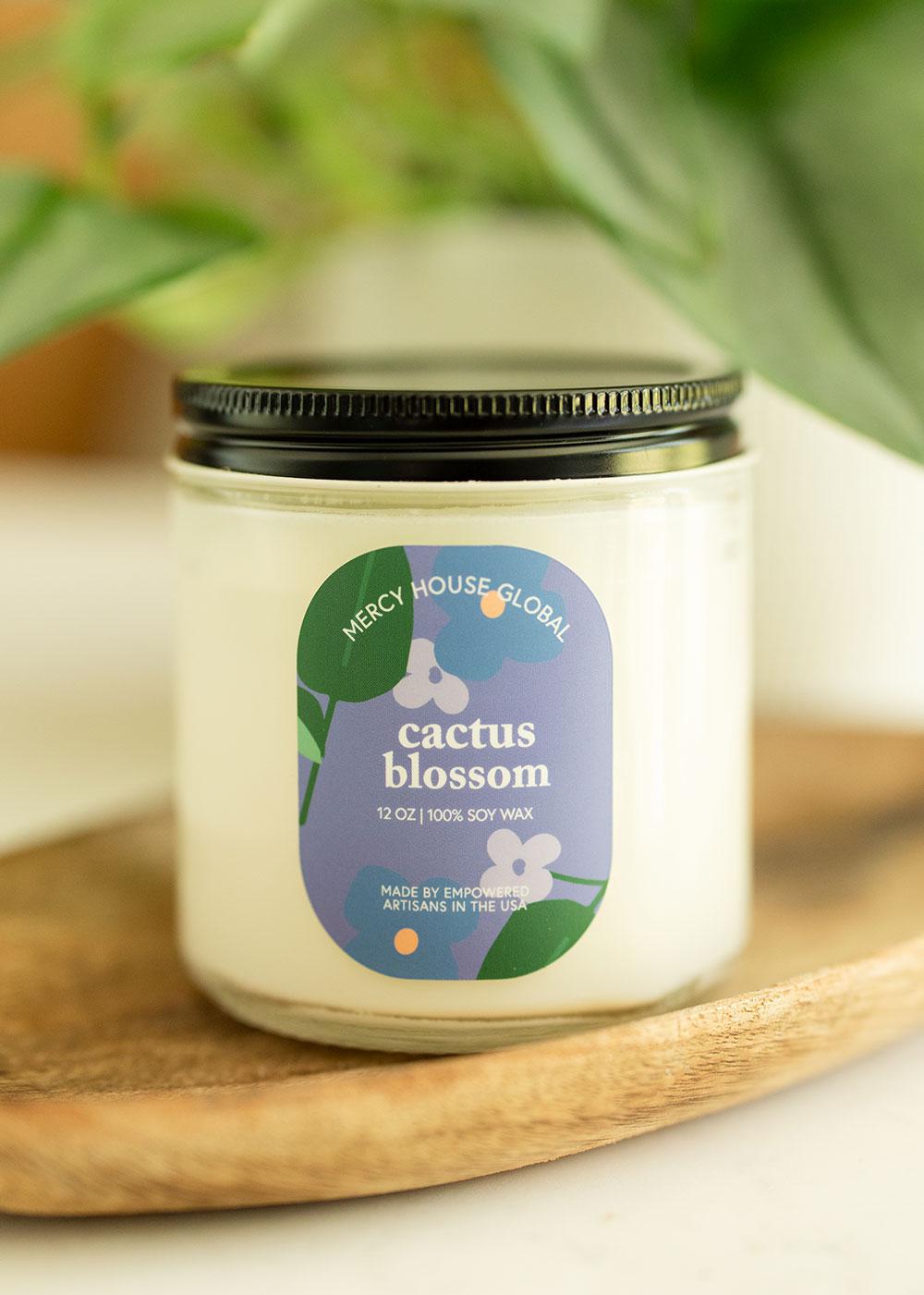 Cactus Blossom Candle | 12 oz Glass Jar