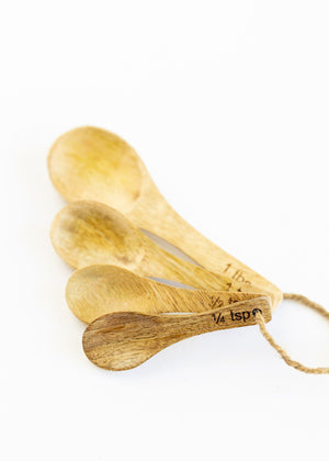 Hand-Carved Wooden Measuring Spoons