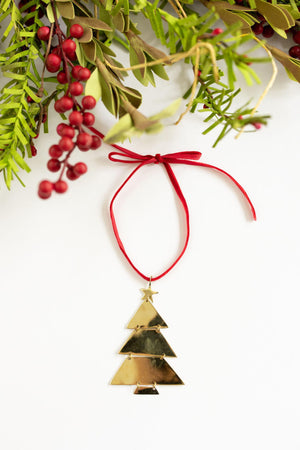 Brass Christmas Tree Ornament